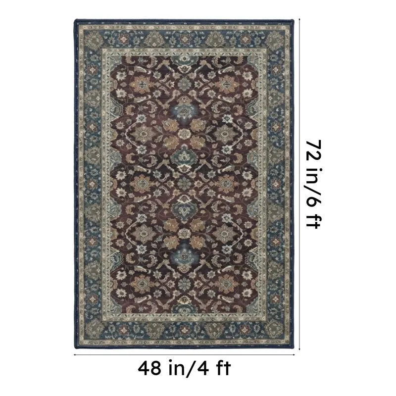 Regal Weave Velvet Rectangle Anti-Skid Carpet - 9