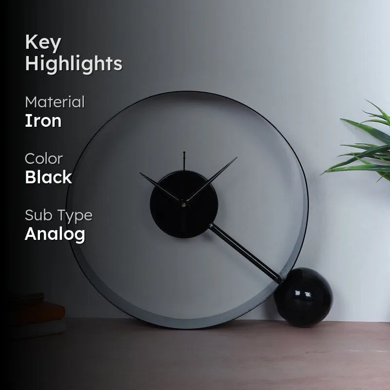 MonoTime Analog Table Clock - Black media 2