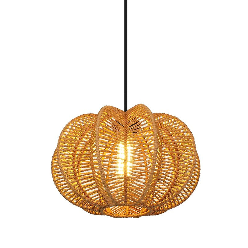 Casa Cane Raffia Round Ceiling Lamp - Beige media 4