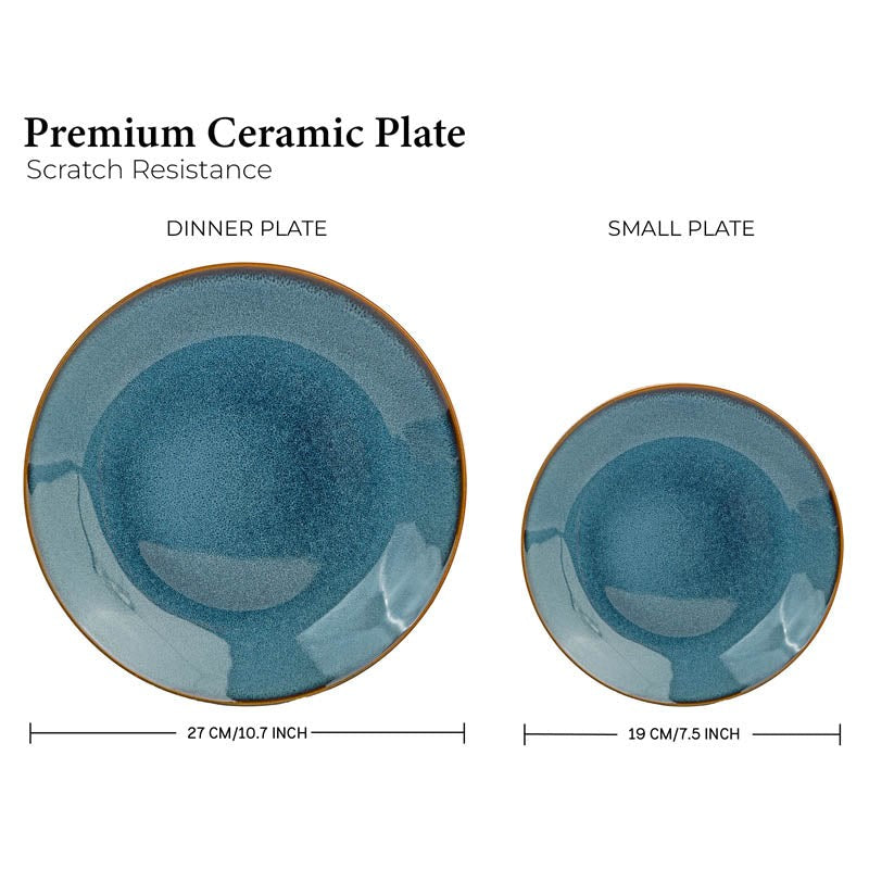 Tarangini Handmade Dinner Set (Blue) - 20 Piece Set media 9