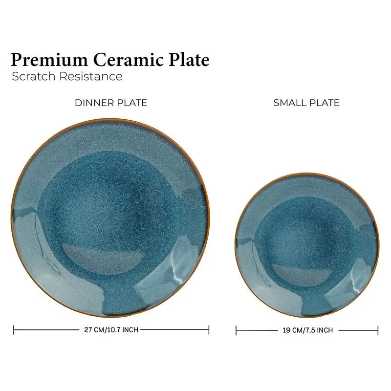Tarangini Handmade Dinner Set (Blue) - 20 Piece Set - 9