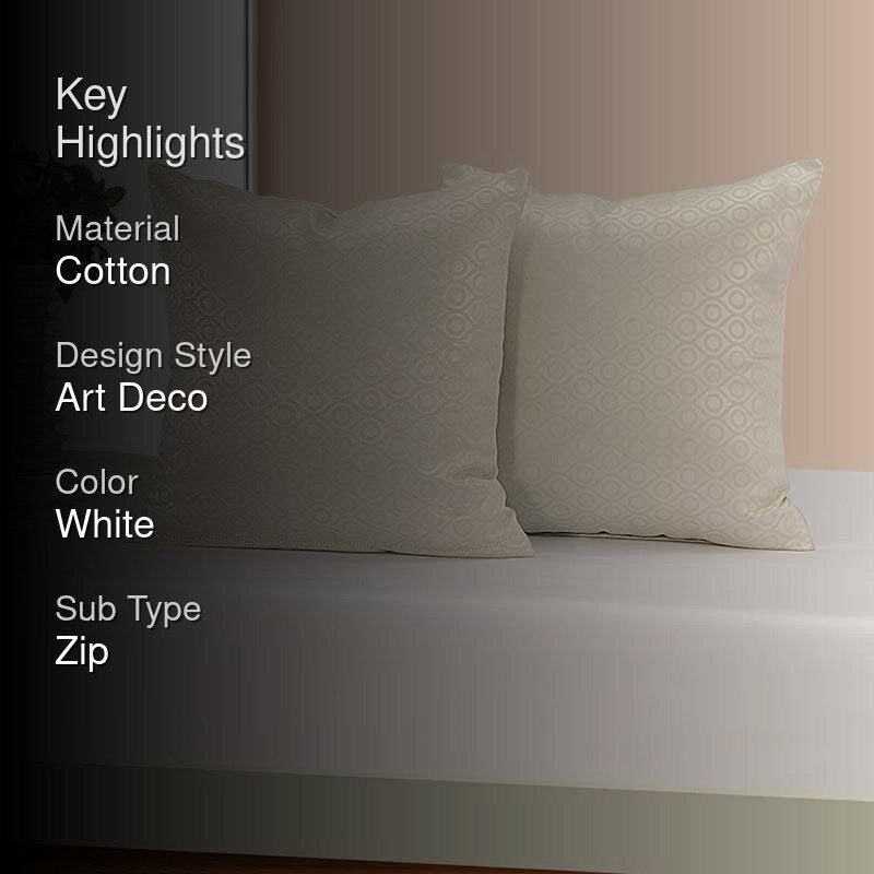 Swayam Luminous White Cushion Cover - Set Of Two media 2