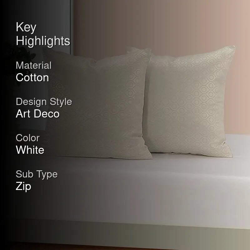 Swayam Luminous White Cushion Cover - Set Of Two media 2