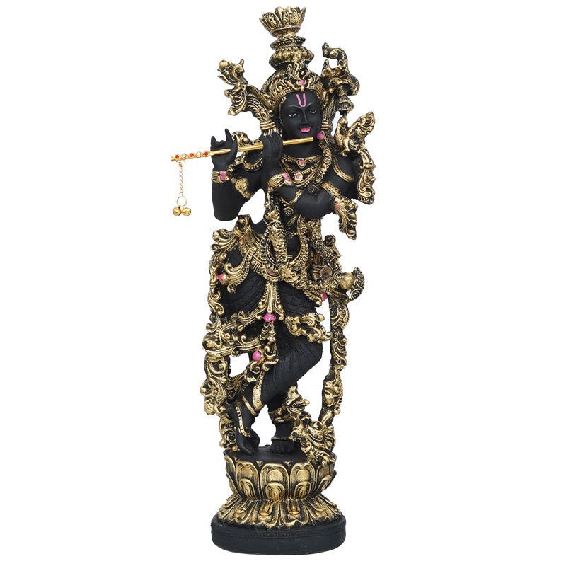 Krishna Murali Idol - Gold & Black media 3