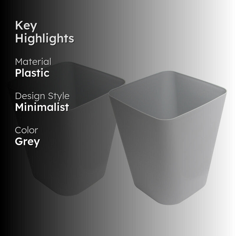 Neil Dust Bin (Grey) - Set Of Two media 2