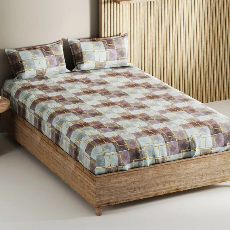 Irvyn Cotton Bedsheet (Multicolor) - 144 TC media 1