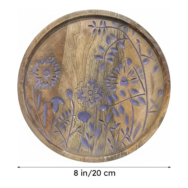 Floral Reveri Wooden Wall Plates - Set Of Two media 6