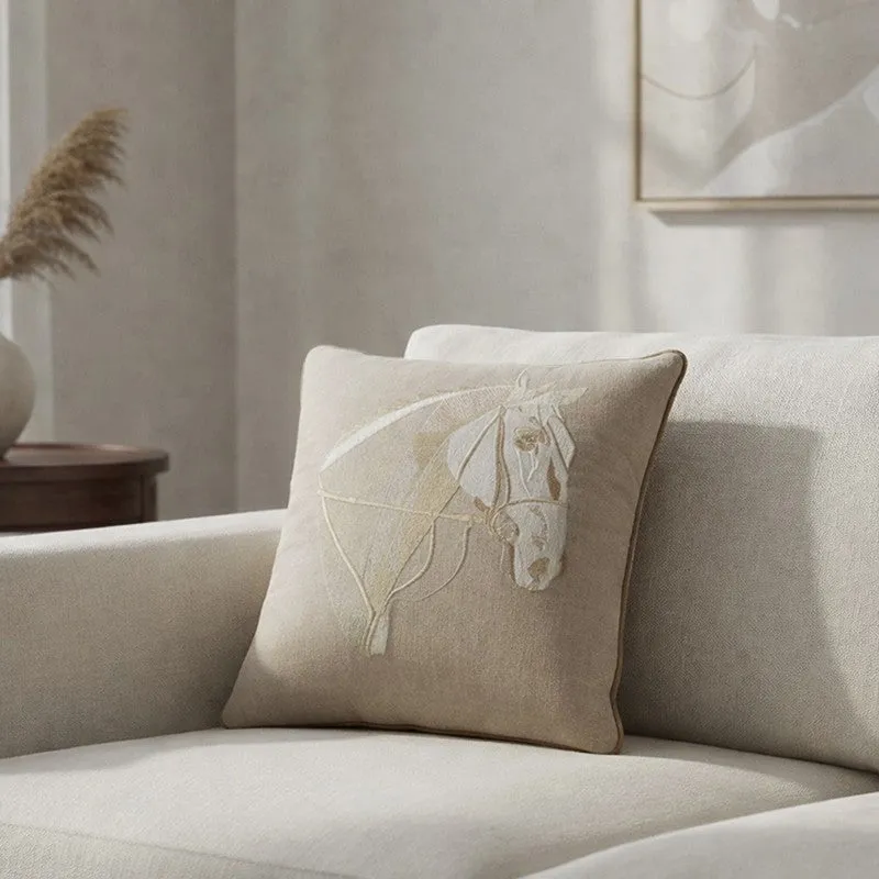 Equine Embroidered Cushion Cover media 4
