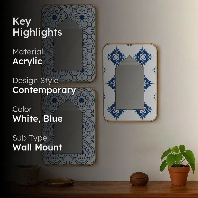 AzureArch Acrylic Wall Mirror - Set Of Three media 2