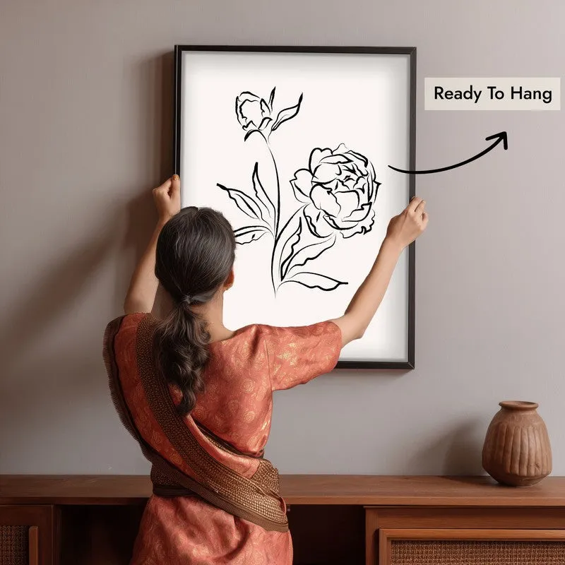 Petalum Canvas Wall Painting With Black Frame media 6