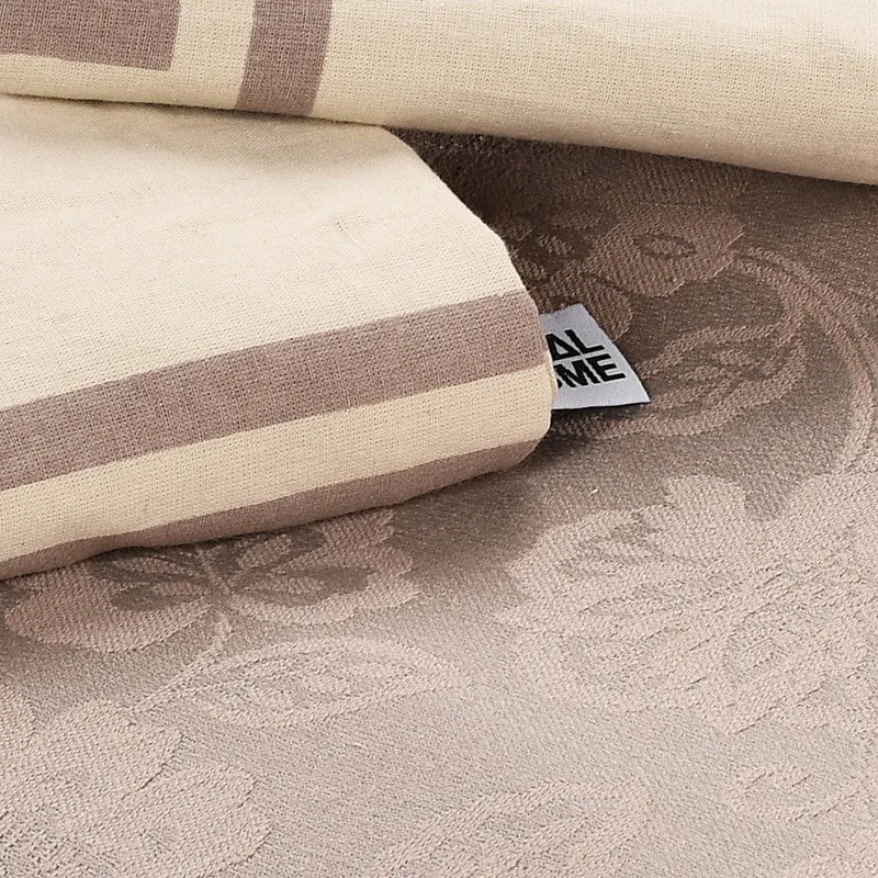 Floral Aura Cotton Bedsheet (Beige) - 224 TC media 5