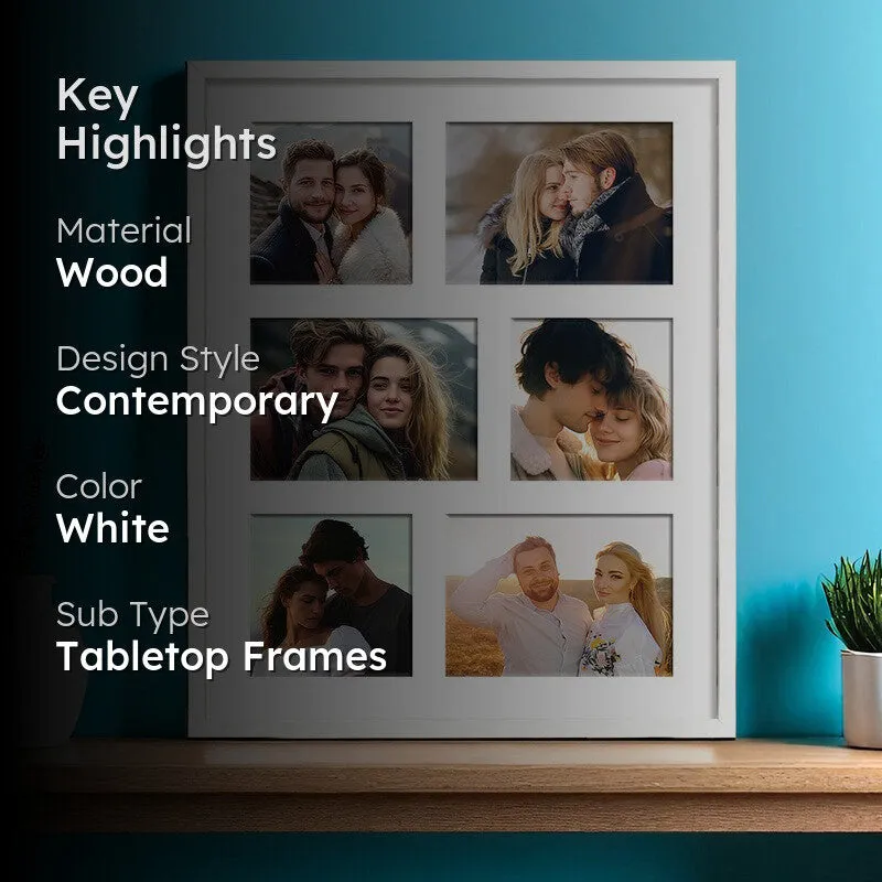 Forever Collage Photo Frame - White media 2