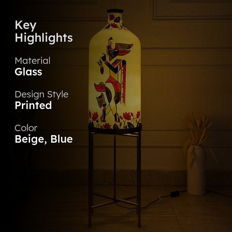 Nimbus Beam Hand Painted Metal & Glass Floor Lamp media 2