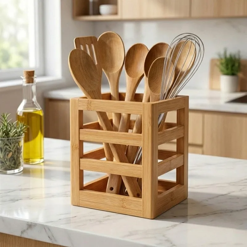 Luxe Grip MDF Rustic Cutlery Stand media 4