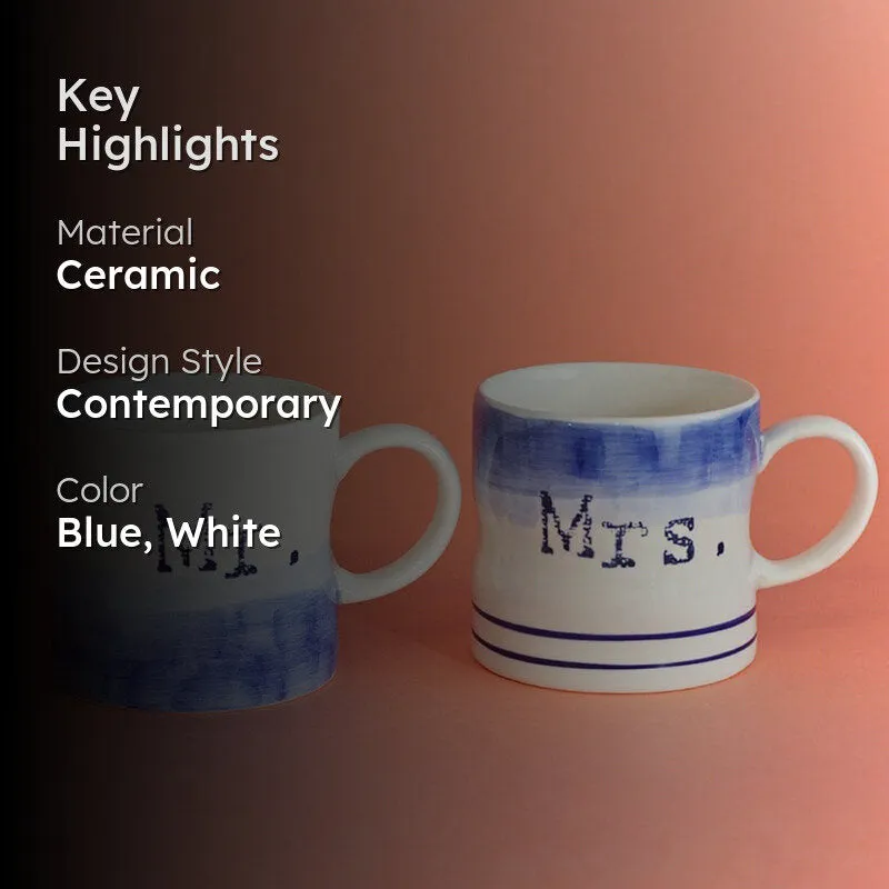 Mister Ceramic Coffee Mug (280 mL Each) - Set of Two media 2