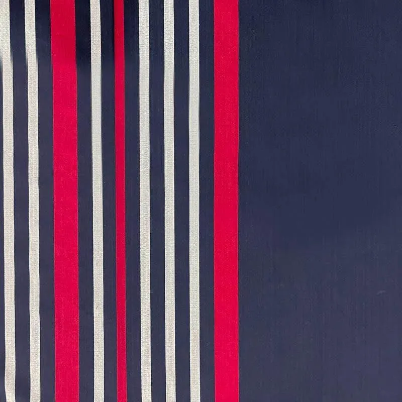 Swayam Stripey Vibrant Cotton Bedsheet (Navy Blue) - 180 TC media 4