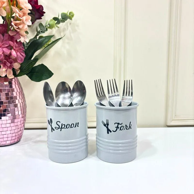 Ferrous Fun Cutlery Holder (Grey) - Set Of Two media 4