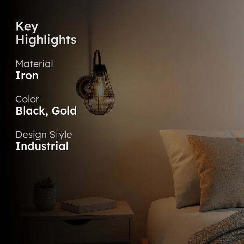 Midnight Arc Iron Wall Lamp media 2