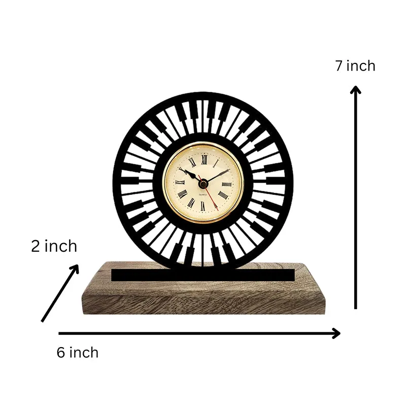 Piano Cycle Analog Table Clock media 5