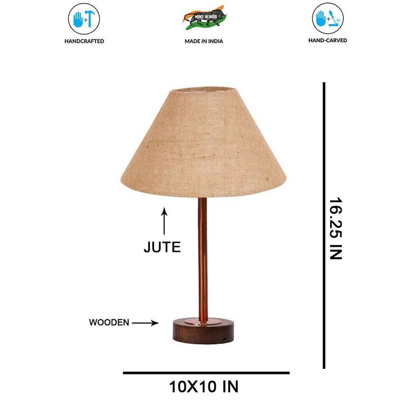 Sienna II Rodin Wooden Table Lamp - Beige,Copper,Brown media 7