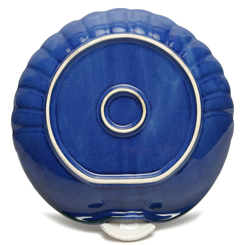 Swirl Chip n Dip Ceramic Platter - Blue,White media 5