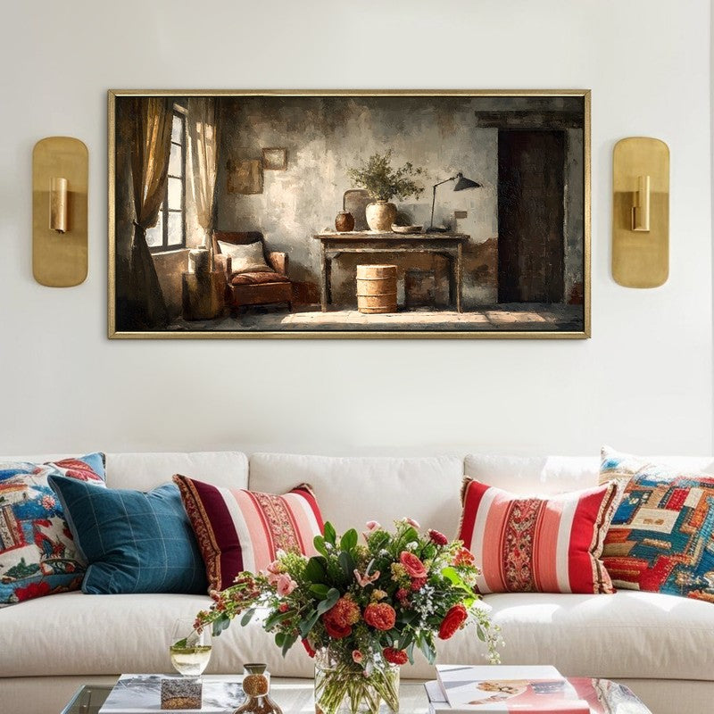 Reminiscence Canvas Wall Painting With Frame
