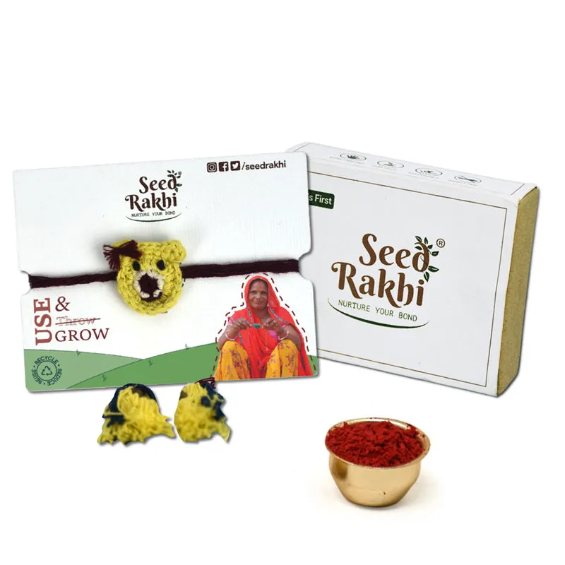 Raksha Delight Lavender Seed Rakhi Gift Box media 5