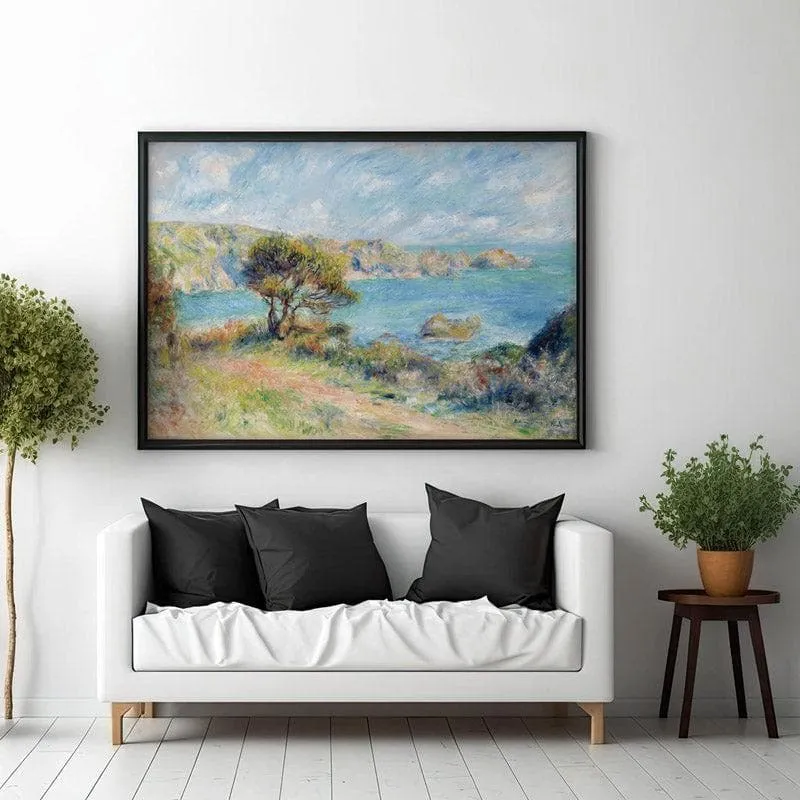 View At Guernsey By Pierre Auguste Renoir - Black Frame media 3