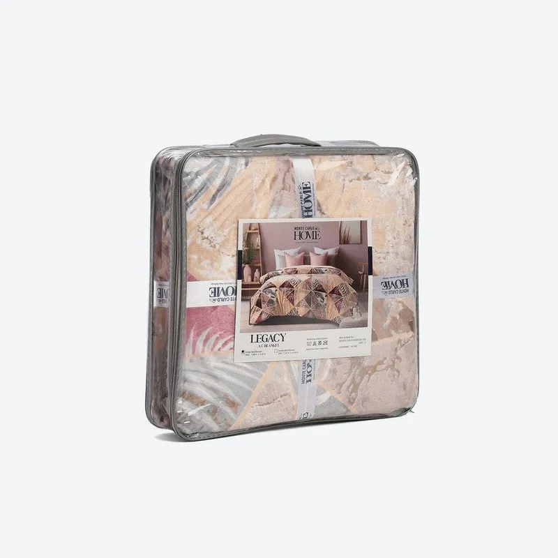 Monte Carlo Graphilo Printed Polyester Blanket (Peach) - 300 GSM media 7