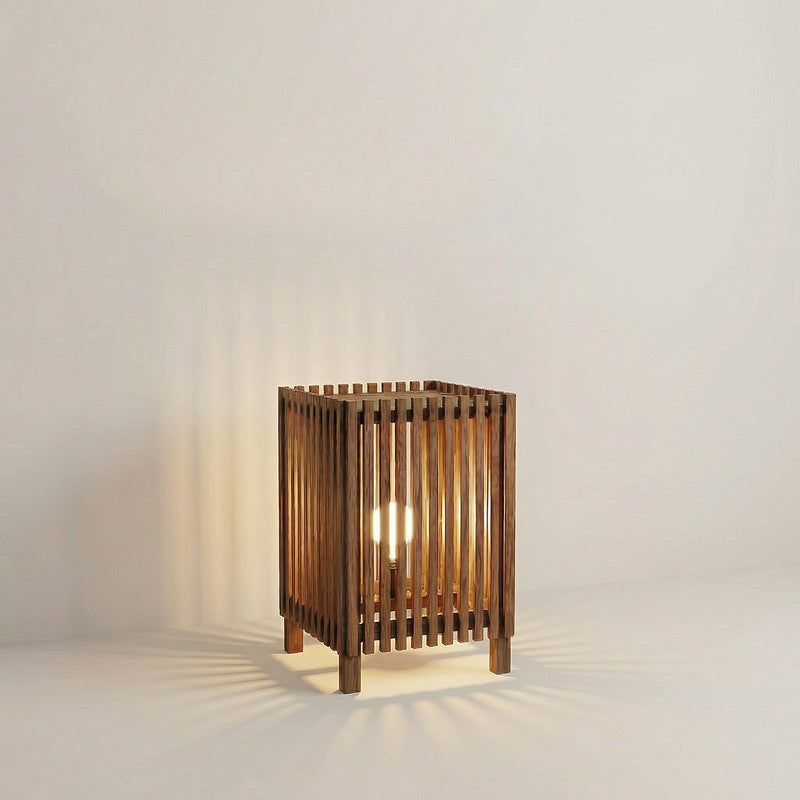 GeoCage Wooden Floor Lamp - Brown media 7