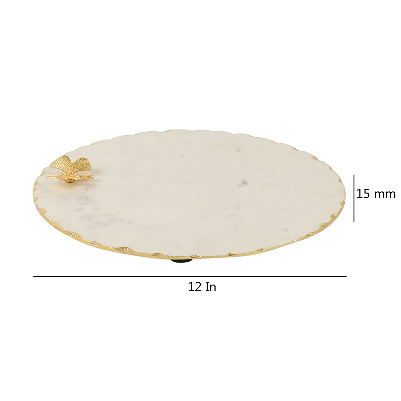 Scotia Mariposa Marble Platter - White media 6