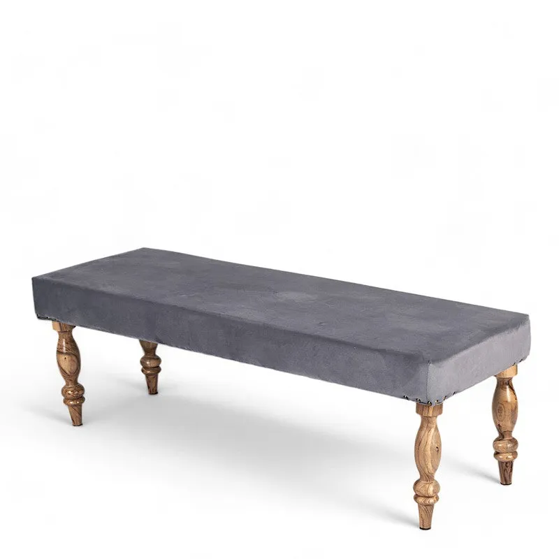 Avaro Sheesham Wooden Bench - Grey media 3