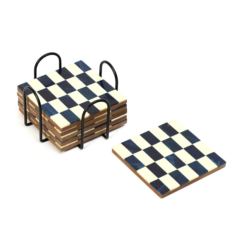 Checkers MDF Coaster - Seven Piece Set media 5