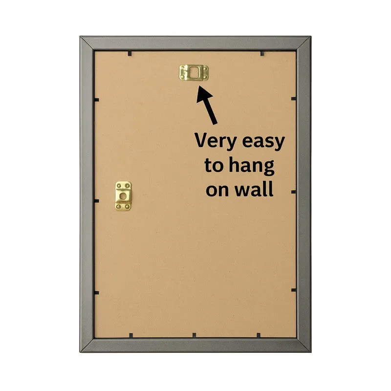 Back view of a photo frame with hanging hardware