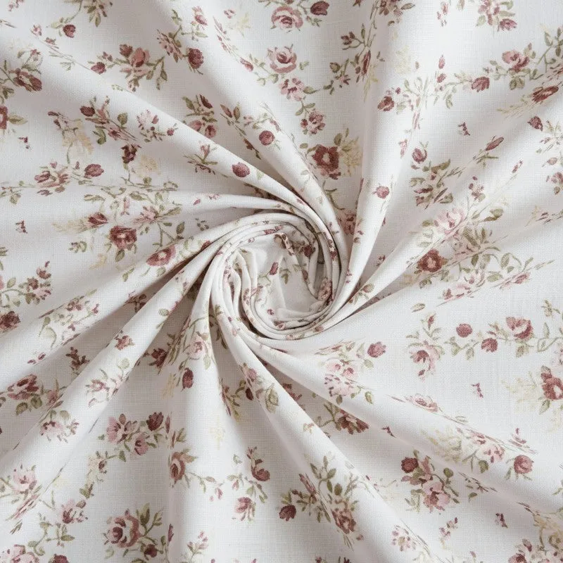 Ramisa Floral Cotton Bedsheet (Brown) - 180 TC media 5