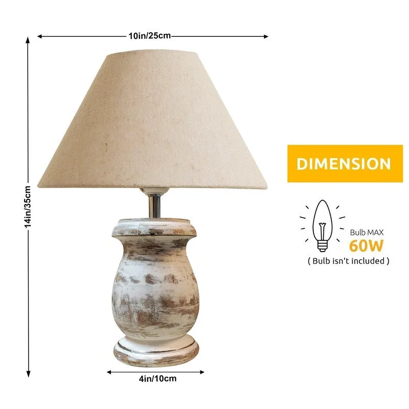 SolidGlow Wooden Table Lamp - Beige media 6