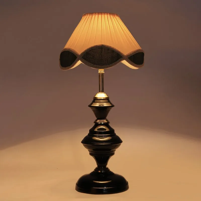 Auralyne Cotton Table Lamp With Iron Base - Ivory media 6