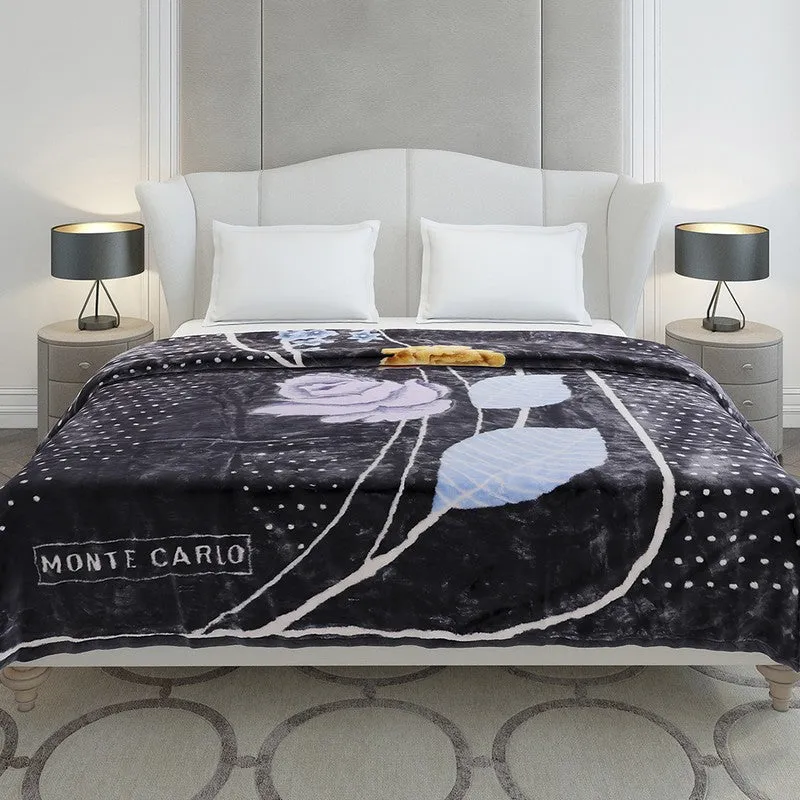 Monte Carlo Midnight Mirage Blanket (Black,Purple) - 852 GSM media 3
