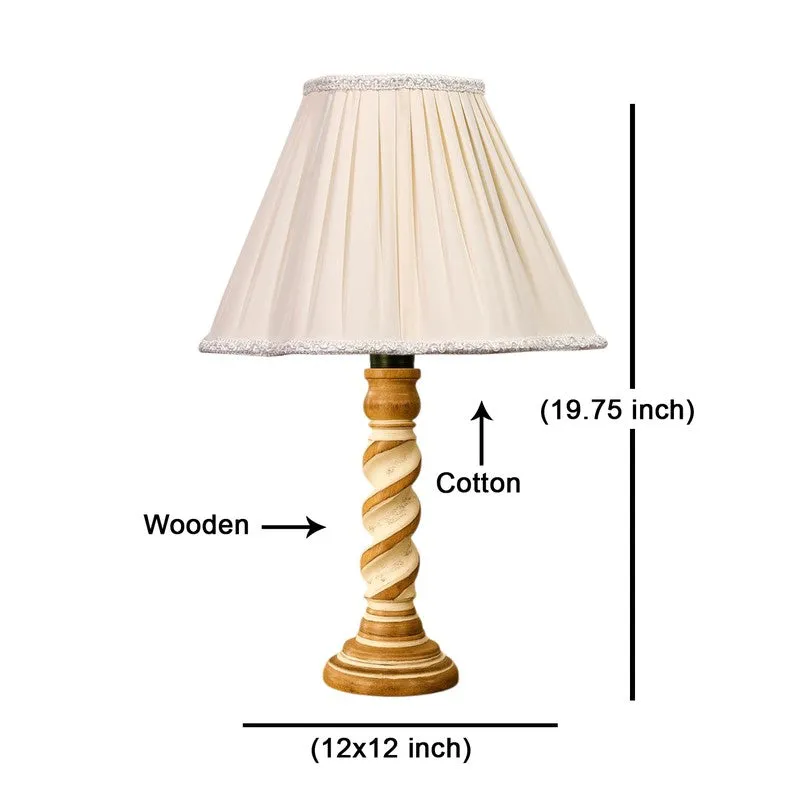 Modera Veno Wooden Table Lamp - Ivory media 8