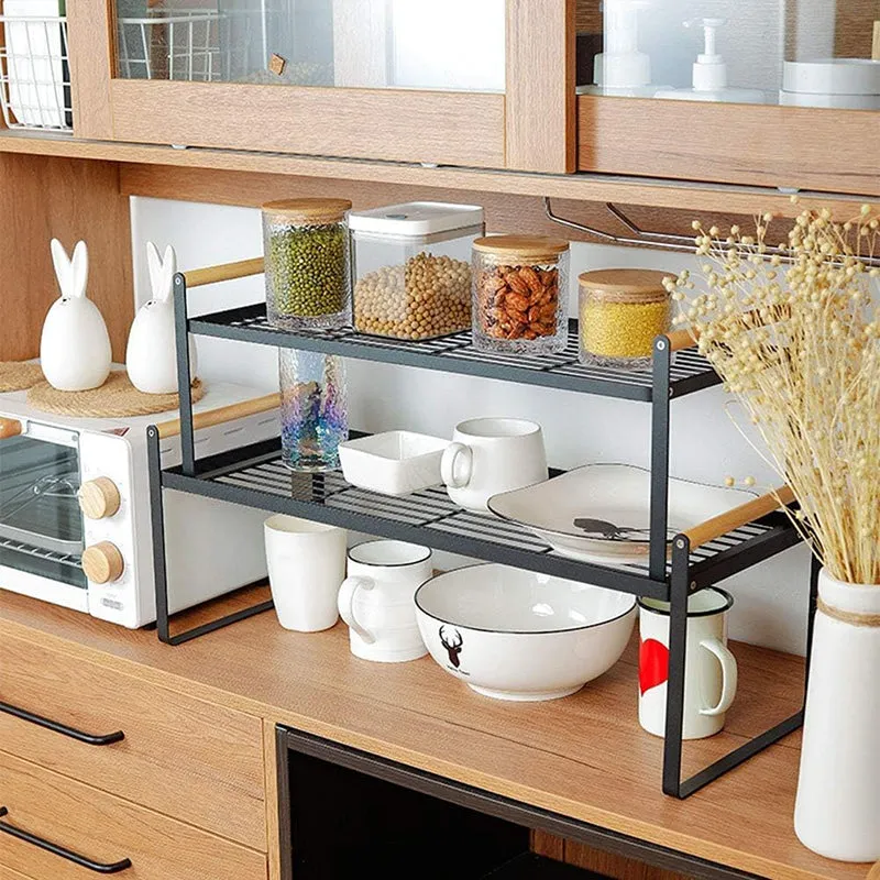 Kitchen Club Black Countertop Riser Table - Space-Saving Organizer media 7
