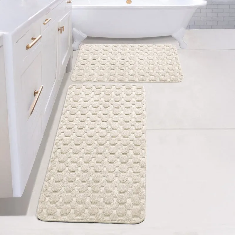 PurePlush Cotton Bath Mats (White) - Set of Two media 1