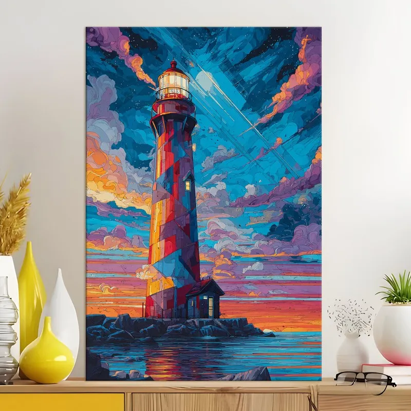 Ocean Guide Lighthouse Canvas Wall Art media 5