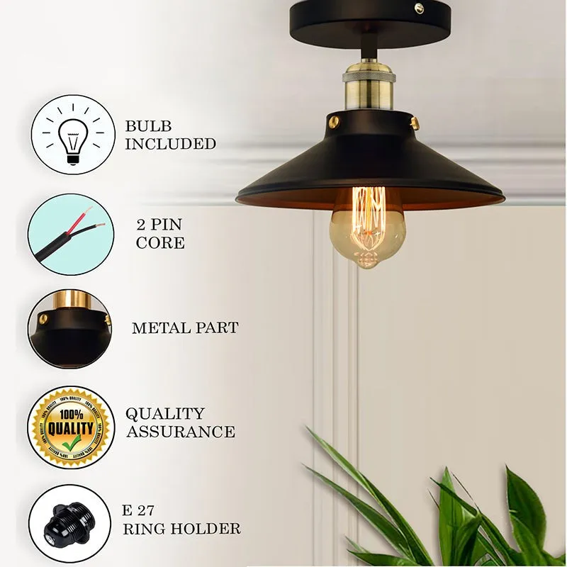 Cove Metal Ceiling Lamp - Black media 3