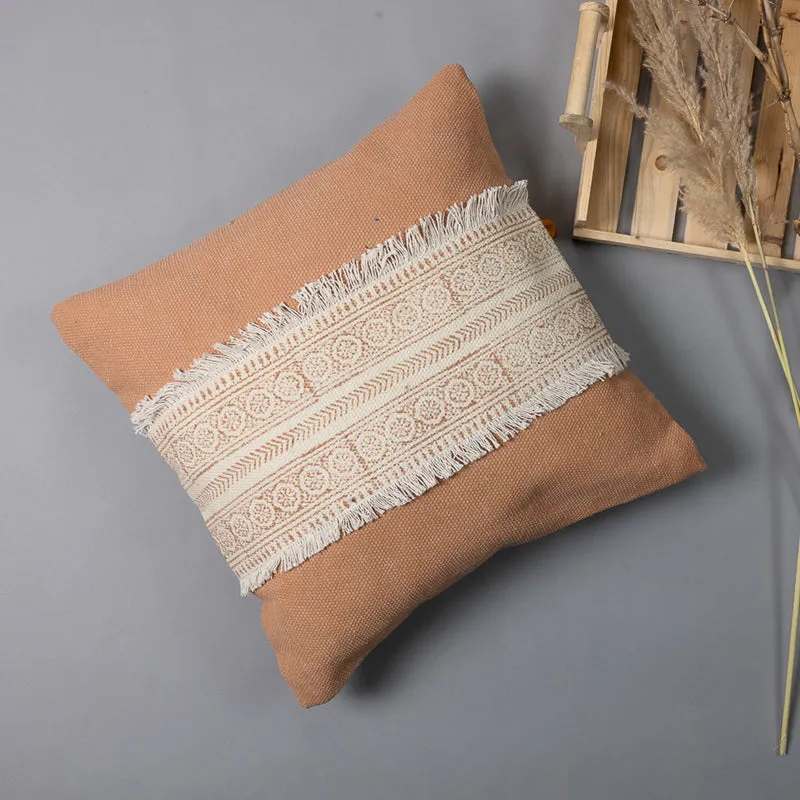 Tribe Strip Embroidered Cushion Cover media 5