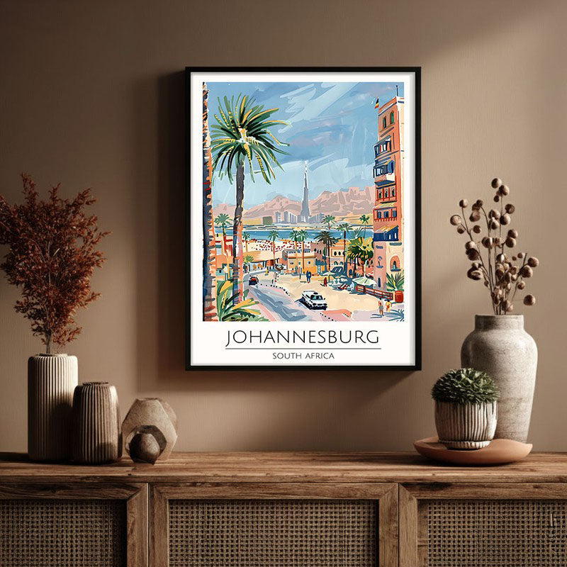 Vintage Johannesburg Framed Canvas Wall Painting media 3