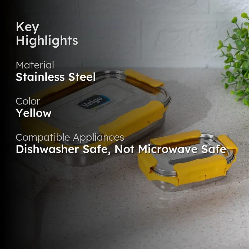 Ligo Yellow Lunch Box (800/150 mL) - Two Piece Set media 2