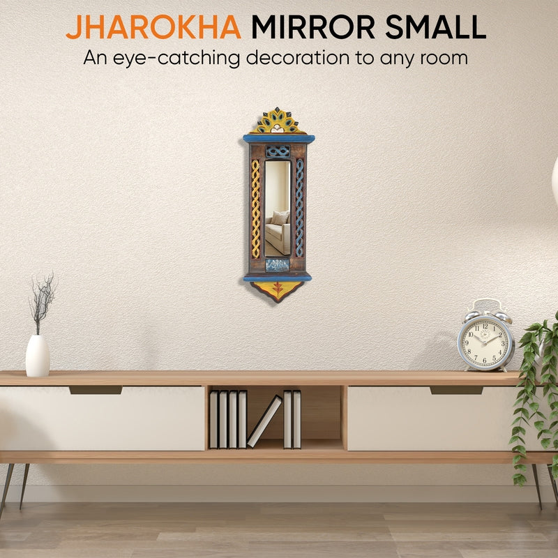 Raamya  Handcrafted Rectangle Jharokha Mirror media 3