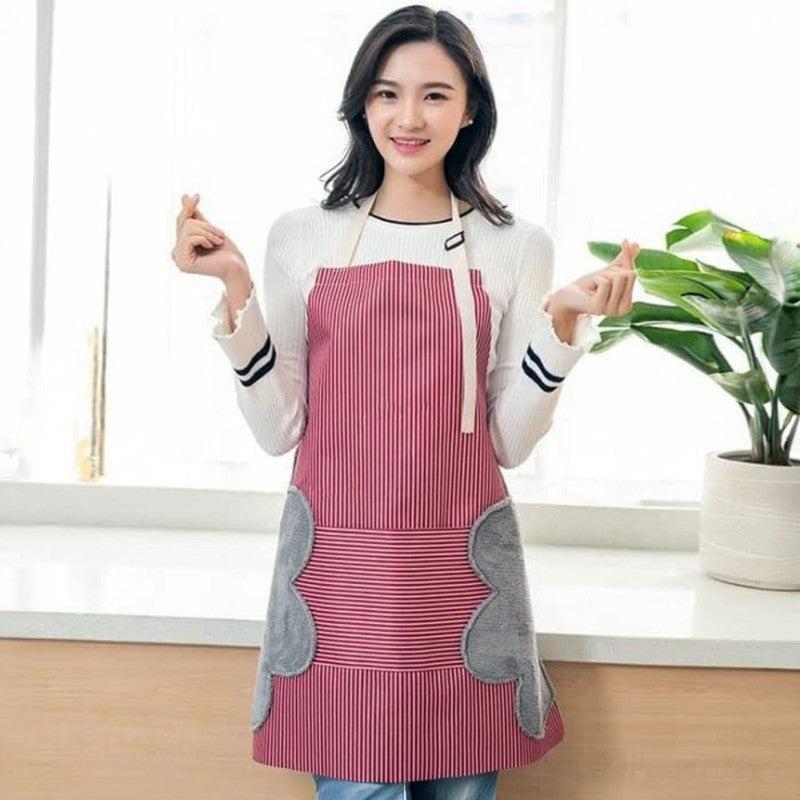 Chic Pink PVC Apron with Handy Towels and Pocket media 3