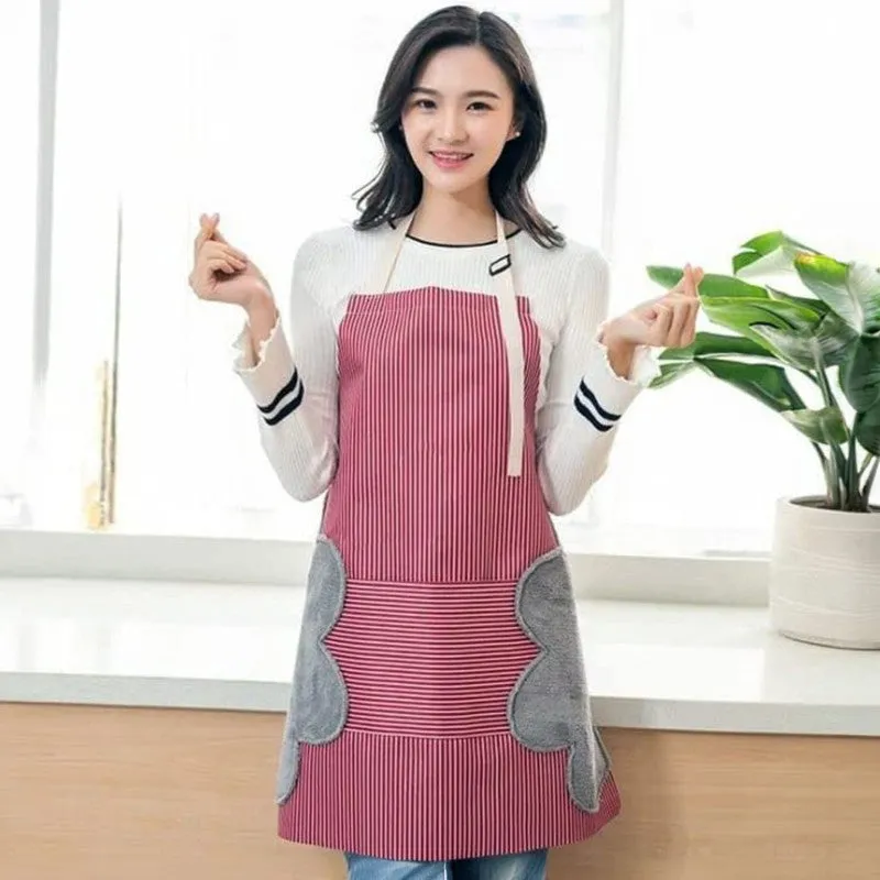 Chic Pink PVC Apron with Handy Towels and Pocket media 3