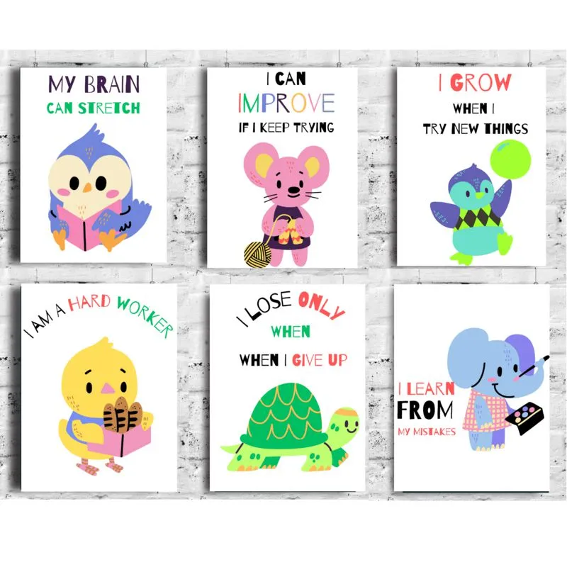 Cute Animal Affirmations Wall Poster - Set of Six media 3